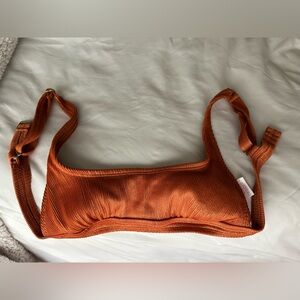 Size M orange glitter bikini top
